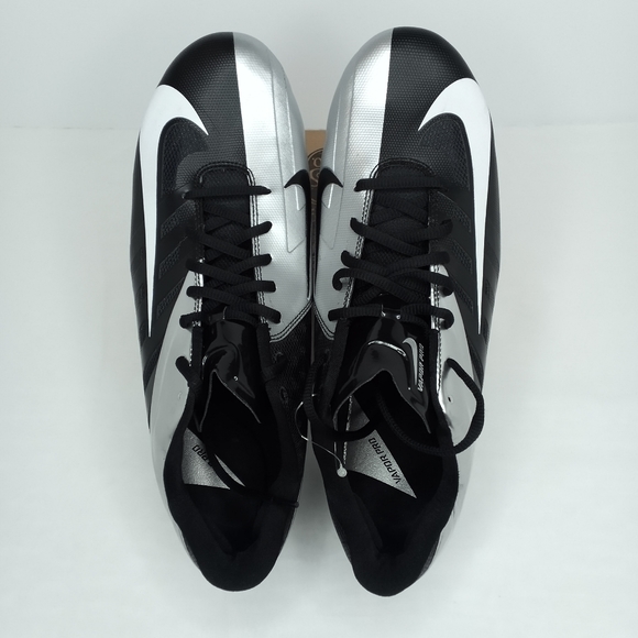 Nike Vapor Pro Football Cleats Men's Size 13.5 Style#511342-010 Black/Silver - Picture 4 of 12